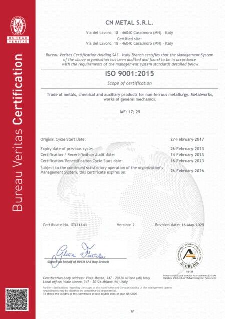 CERTIFICAZIONE